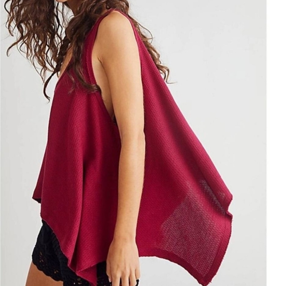 NWT Free People Sing La La Tank Top in Gone Goji Size Large - Picture 3 of 5